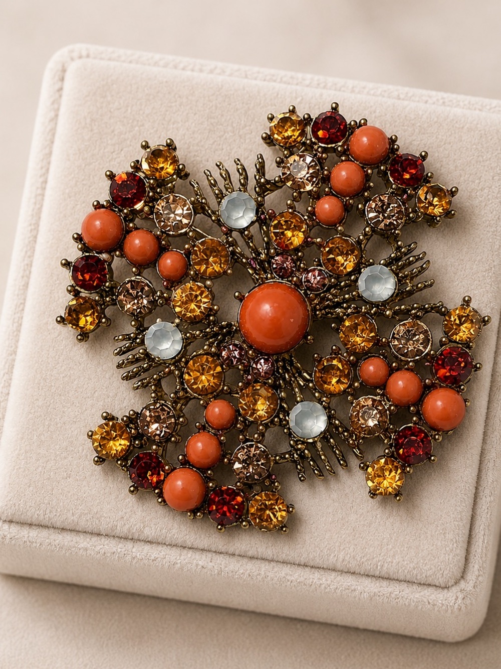 New York & Company Vibrant Jewel-Toned Brooch